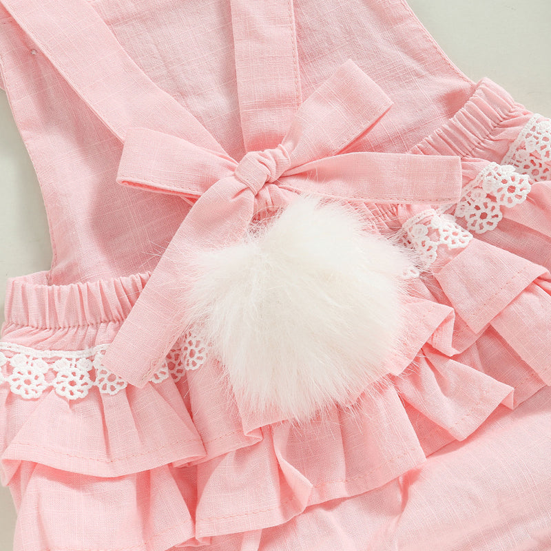 ma&baby 0-18M Easter Toddler Newborn Infant Baby Girl Romper Cute Floral Bunny Ear Rabbit Pompom Jumpsuit Overalls D01