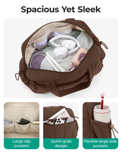 BAGSMART Women Duffle Bag for Travel with Wet Pocket Lightweight Water Resistant Carry on Weekender Gym Bag