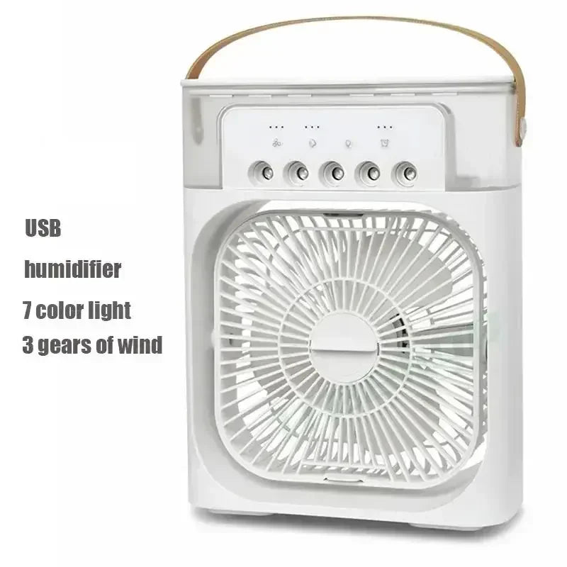 Motorcycle Desktop Humidifier Air Cooler 180° Rotation 3 Speeds Adjustable Mist Cooling Fan with Removable Tank for Bedroom Amag