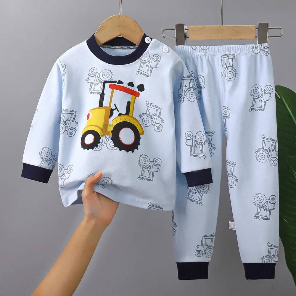 All Seasons Kids Clothes Children Sets Children's Clothing Boys Girls Cotton Clothing Pants Sleepwear
