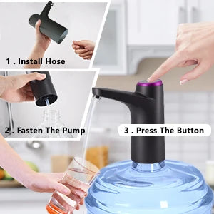 Portable 5-Gallon Water Dispenser with USB Charging Automatic Electric Pump for Home Office Outdoor Use