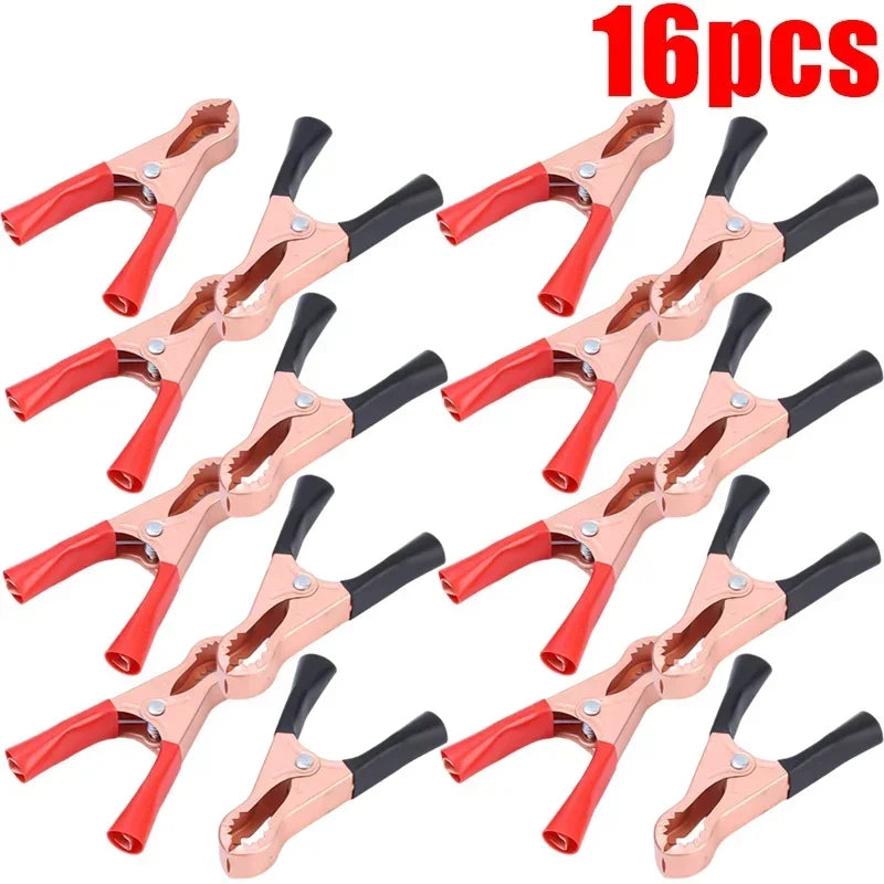 Auto Battery Alligator Clip Insulated for Jumper Cables Accessories Copper Spring Connectors 30A Car Charger Lead Clamp Tools
