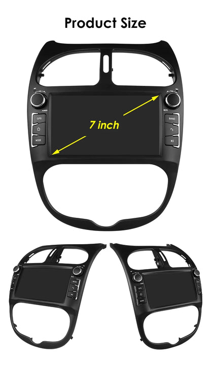 7862 Android Car Radio Player for Peugeot 206 206CC 206SW 2000 -2008 Car Stereo Multimedia Audio Wireless Carplay 7inch headunit