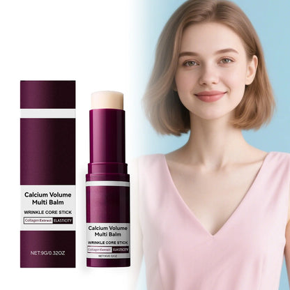 Korean Calcium Volume Multi Balm Stick Collagen Facial Moisturizing Stick Lip Balm Anti-wrinkle Cream Firming Soften Skin Care