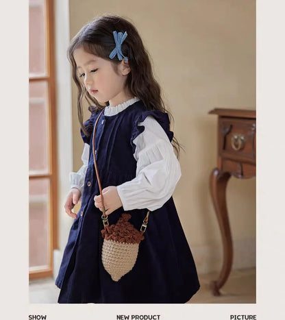 Girls’ 2-Piece Long Sleeve Top & Skirt Set – Soft Spring Autumn Outfit with Elastic Waist, Coordinated Toddler & Kids Clothes