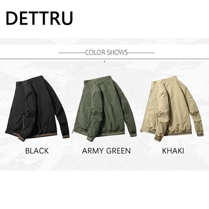 2024 Spring  Autumn Men Jacket New Mens Double Sided Wear Stand Collar Casual Jacket Youth Trend Jacket for Men Clothing