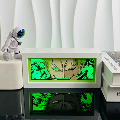 Anime Light Box Paper Cut Shadow Lightbox Wood Frame Nightlight for Child Bedroom Decor Led Night Light 3d Desk Lamp Gifts
