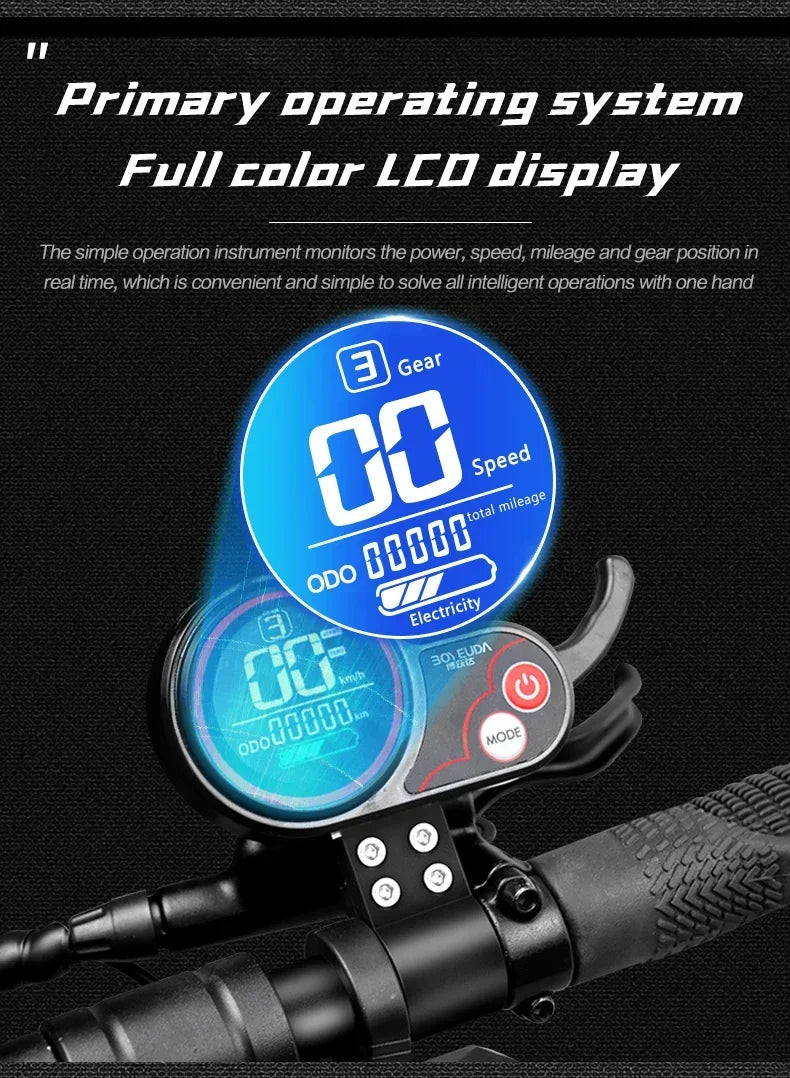BOYUEDA S3 E-Scooter 6000W Dual Motor 60V 38AH Lithium Battery Off-road Scooters Electric 11Inch City Folding Electric Scooter