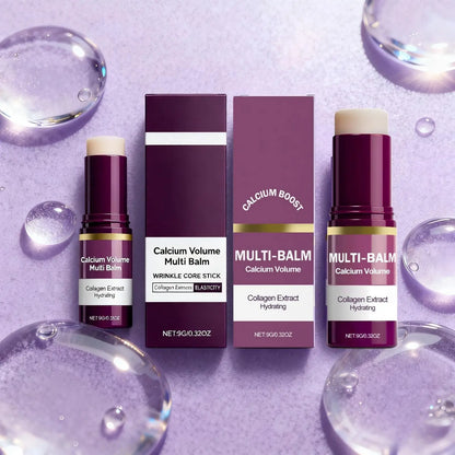 Calcium Volume Multi Balm Deep Hydration Face Skin Elasticity Enhanced Puffy Eyes Treatments Anti Wrinkle Collagen Balm Stick 9g