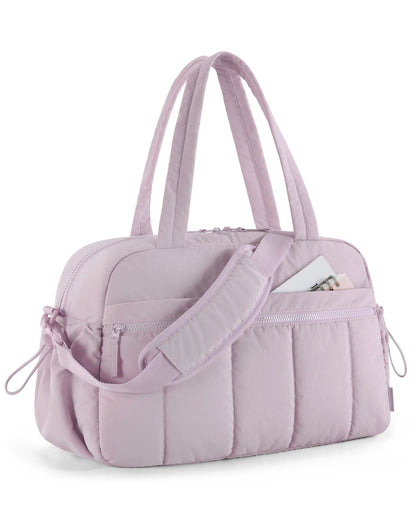 BAGSMART Women's Travel Duffel Bag Gym Bag with Wet Pocket Carry On Waterproof Weekender Boston Bag for Airport Cabin