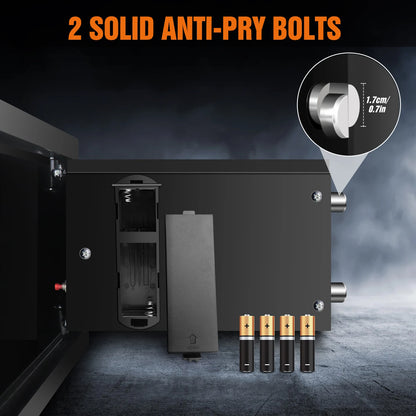 BRlEFNESs Dual Key Digital ock Heavy Duty Steel Anti-Theft Safe for Corporate jlewelry, Camera, file Storage, and Cash