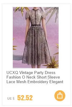 UCXQ Korean Style 3D Flower Sequin Lace Strapless Dress Elegant Multi-color Mesh Long Dresses Women 2025 New Spring Summer A7877