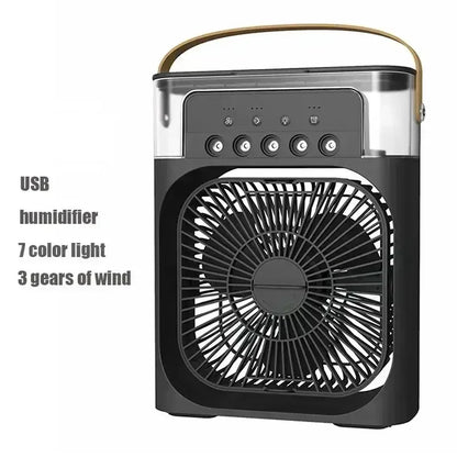 Motorcycle Desktop Humidifier Air Cooler 180° Rotation 3 Speeds Adjustable Mist Cooling Fan with Removable Tank for Bedroom Amag