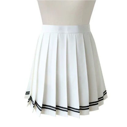 Vintage Korean Style Patchwork Skirt Harajuku JK Black Pleated Skirts Gothic Streetwear High Waist Mini Skirt Women Punk Skirt