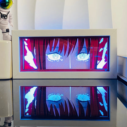 Anime Light Box Paper Cut Shadow Lightbox Wood Frame Nightlight for Child Bedroom Decor Led Night Light 3d Desk Lamp Gifts