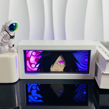 Anime Light Box Paper Cut Shadow Lightbox Wood Frame Nightlight for Child Bedroom Decor Led Night Light 3d Desk Lamp Gifts