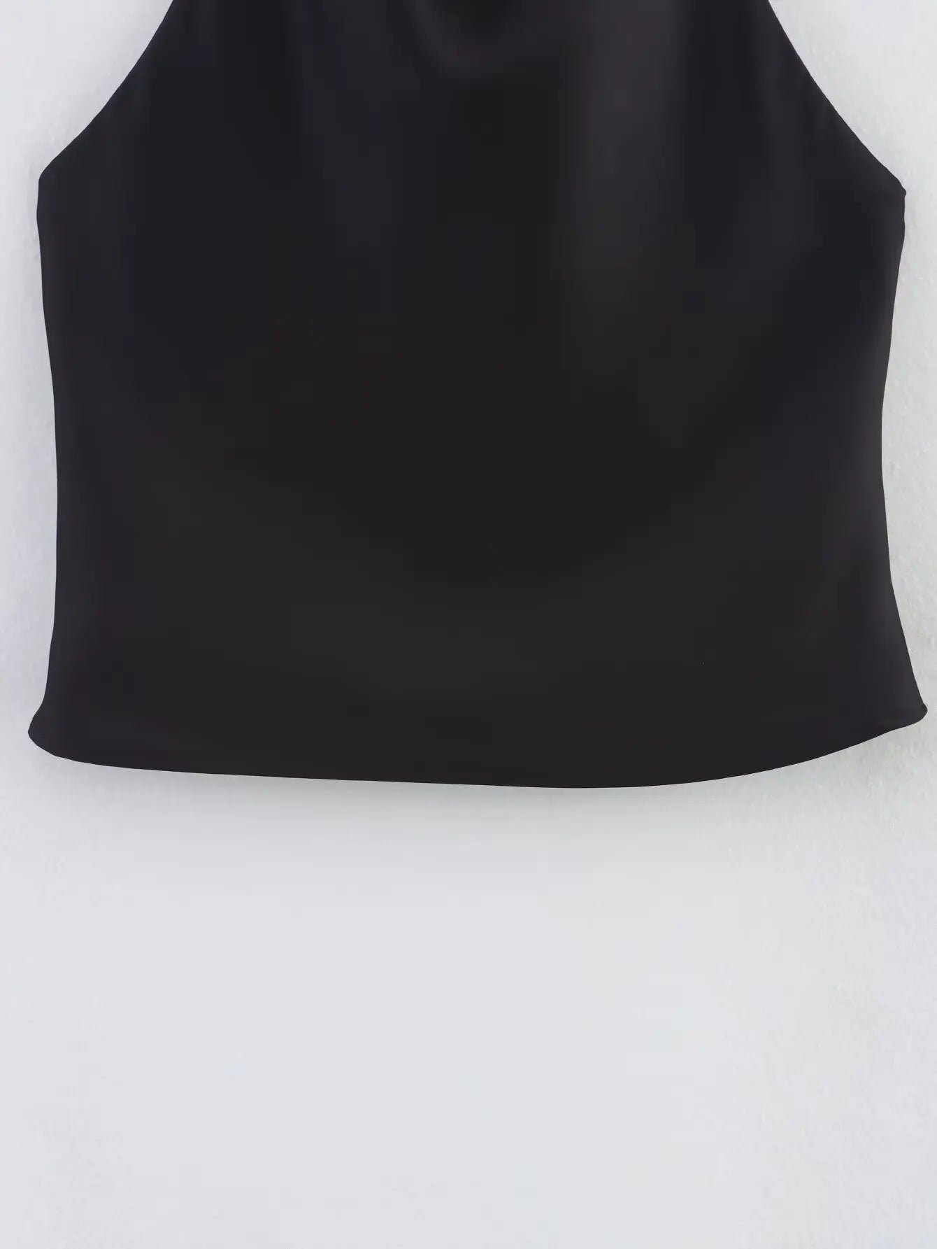 HH Spring Elegant Women Satin Halter Tops 2026 Summer Backless Off Shoulder Corset Vest Female Fashion Slim Crop Tank Top