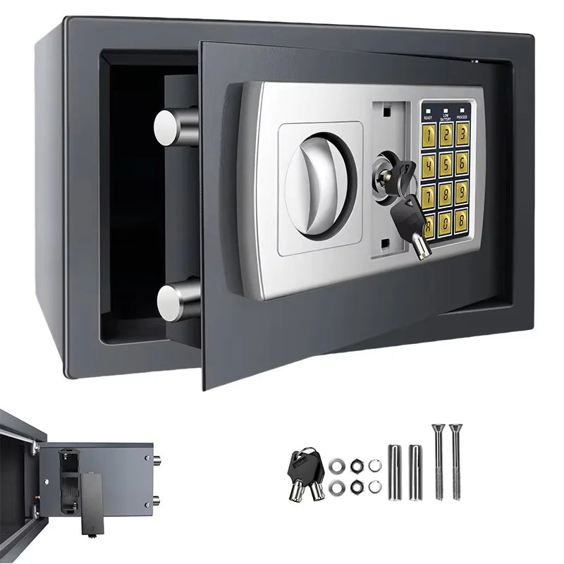BRlEFNESs Dual Key Digital ock Heavy Duty Steel Anti-Theft Safe for Corporate jlewelry, Camera, file Storage, and Cash