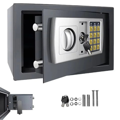BRlEFNESs Dual Key Digital ock Heavy Duty Steel Anti-Theft Safe for Corporate jlewelry, Camera, file Storage, and Cash