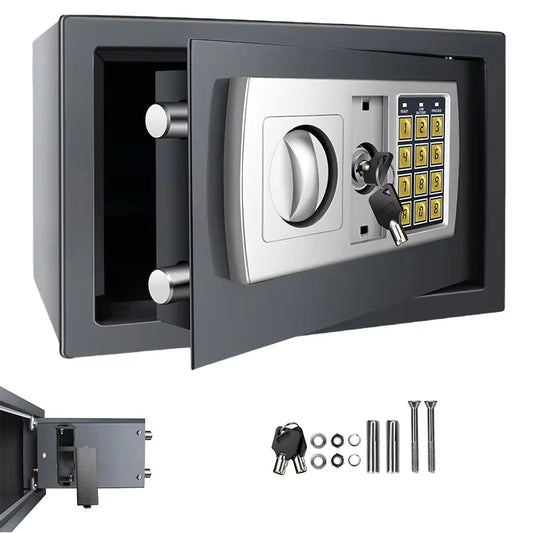 BRlEFNESs Dual Key Digital ock Heavy Duty Steel Anti-Theft Safe for Corporate jlewelry, Camera, file Storage, and Cash
