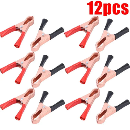 Auto Battery Alligator Clip Insulated for Jumper Cables Accessories Copper Spring Connectors 30A Car Charger Lead Clamp Tools