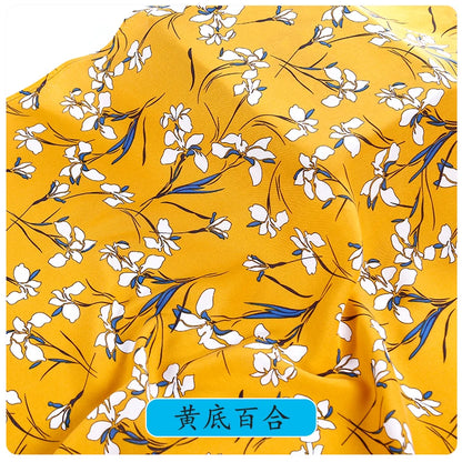 Soft Viscose Rayon Cotton Fabric Pattern Floral Printed Fabric For Sewing Spring Summer Dress Cloth Design Material By the Meter