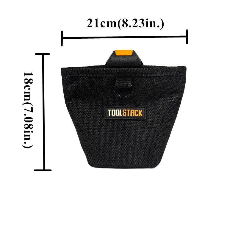 TOOLSTACK Multifunctional Nails Pouch High-Capacity Quick-hanging Waist Bag Nails & Screws Durable Waterproof Tool Storage Bag
