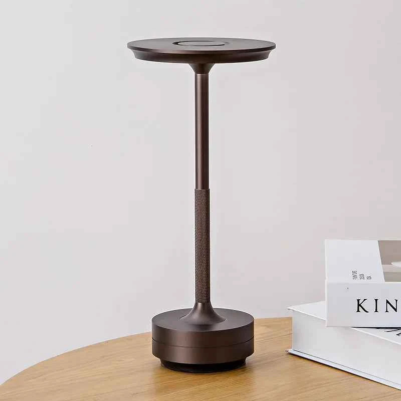 Aluminum Alloy Simple Decorative Lamp LED Night Light Infinitely Dimmable Atmosphere Retro Portable Rechargeable Touch Desk Lamp