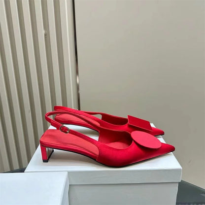 FEDONAS Ins Women Kitten Heels Slingbacks Sandals Leopard Genuine Leather Party Spring Summer Shoes Woman Sandals Pumps
