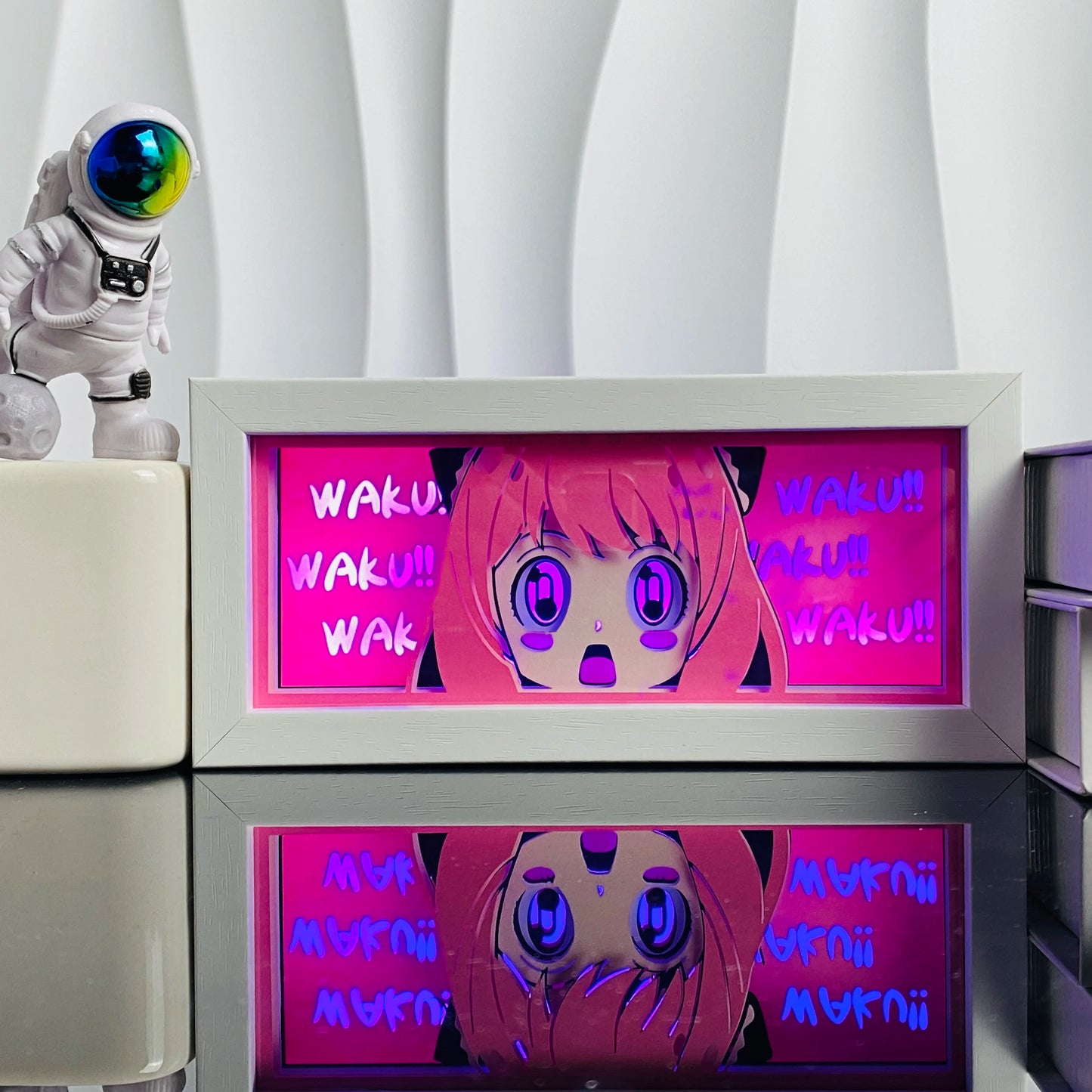 Anime Light Box Paper Cut Shadow Lightbox Wood Frame Nightlight for Child Bedroom Decor Led Night Light 3d Desk Lamp Gifts