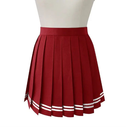 Vintage Korean Style Patchwork Skirt Harajuku JK Black Pleated Skirts Gothic Streetwear High Waist Mini Skirt Women Punk Skirt
