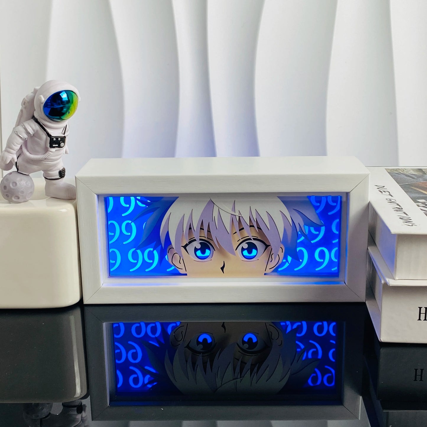 Anime Light Box Paper Cut Shadow Lightbox Wood Frame Nightlight for Child Bedroom Decor Led Night Light 3d Desk Lamp Gifts