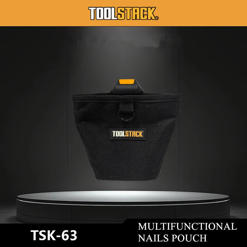 TOOLSTACK Multifunctional Nails Pouch High-Capacity Quick-hanging Waist Bag Nails & Screws Durable Waterproof Tool Storage Bag