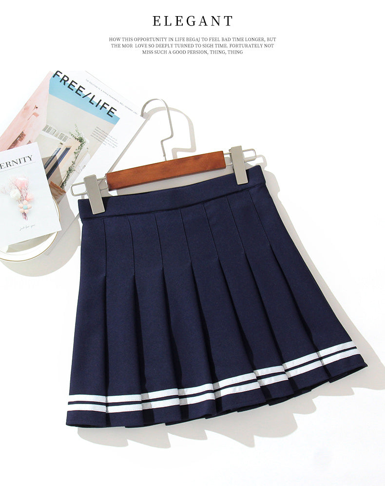 High-Waisted Skirt Elastic Pink Fairy Grunge Black Mini Pleated Skirt Woman Fashion 2022 Summer Clothes School Girl Uniform