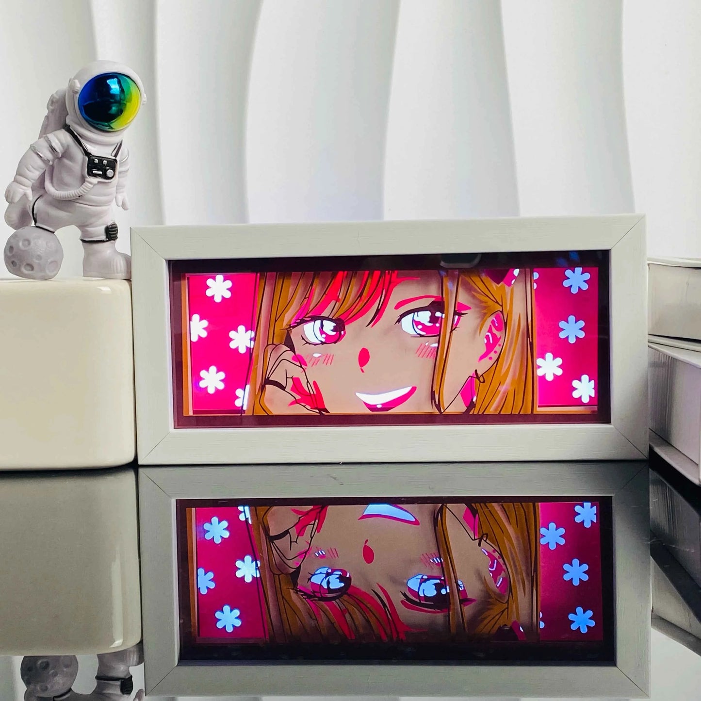 Anime Light Box Paper Cut Shadow Lightbox Wood Frame Nightlight for Child Bedroom Decor Led Night Light 3d Desk Lamp Gifts