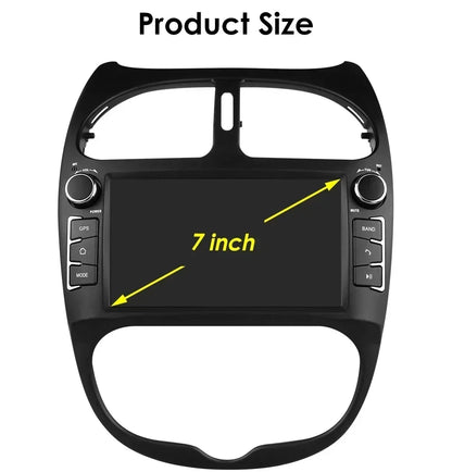 7862 Android Car Radio Player for Peugeot 206 206CC 206SW 2000 -2008 Car Stereo Multimedia Audio Wireless Carplay 7inch headunit