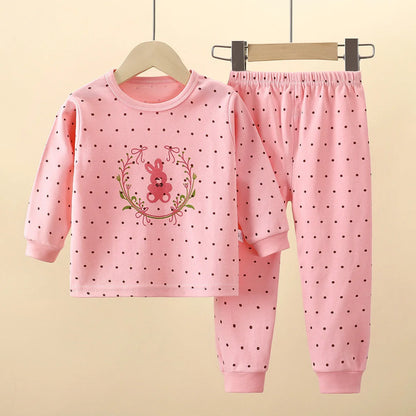 Kids Autumn Casual Pajamas Boys Girls Cute Cartoon Unicorn Long Sleeve T-Shirt + Pants Pyjamas Toddler Baby Warm Clothing Sets