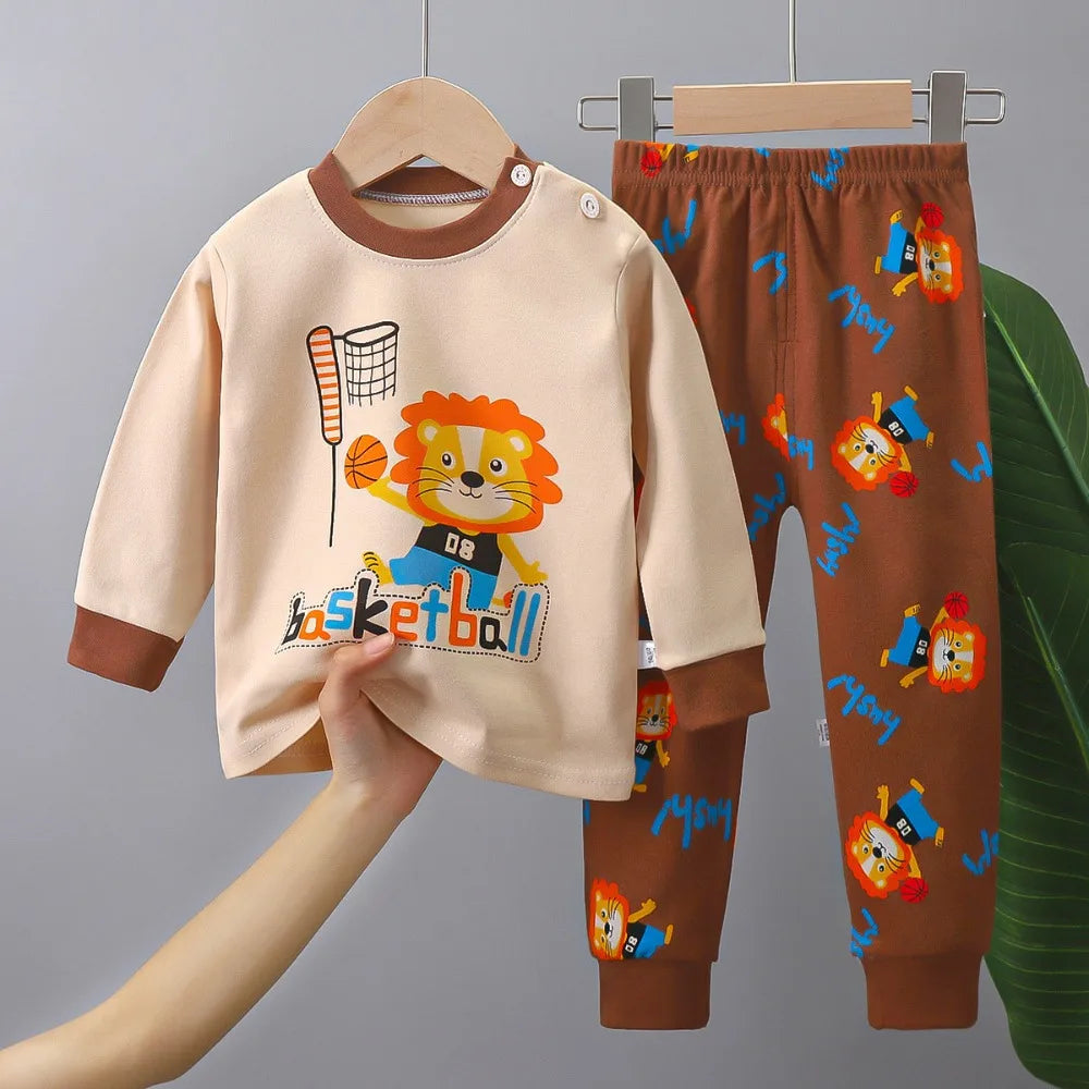 All Seasons Kids Clothes Children Sets Children's Clothing Boys Girls Cotton Clothing Pants Sleepwear