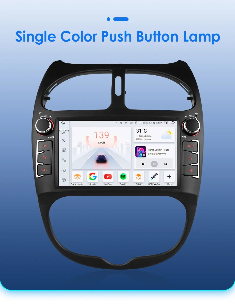 7862 Android Car Radio Player for Peugeot 206 206CC 206SW 2000 -2008 Car Stereo Multimedia Audio Wireless Carplay 7inch headunit