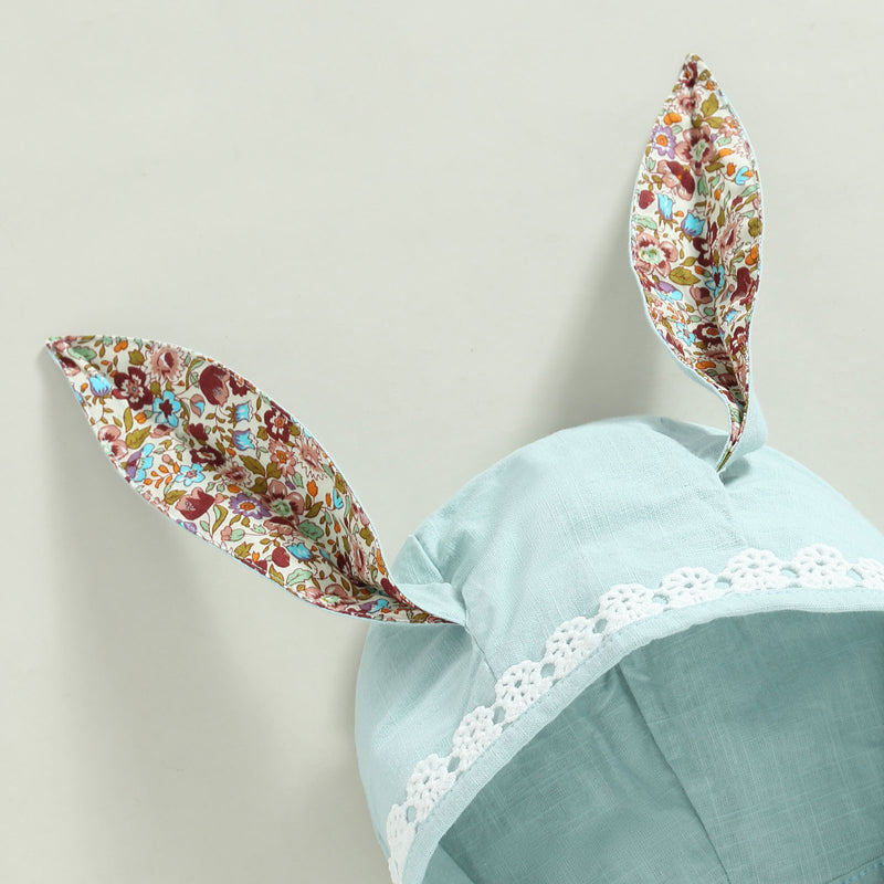 ma&baby 0-18M Easter Toddler Newborn Infant Baby Girl Romper Cute Floral Bunny Ear Rabbit Pompom Jumpsuit Overalls D01