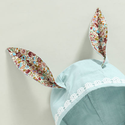 ma&baby 0-18M Easter Toddler Newborn Infant Baby Girl Romper Cute Floral Bunny Ear Rabbit Pompom Jumpsuit Overalls D01