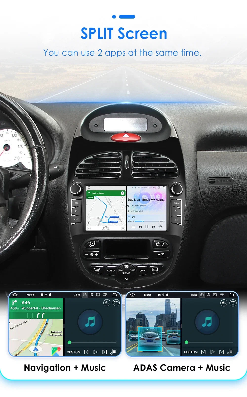 7862 Android Car Radio Player for Peugeot 206 206CC 206SW 2000 -2008 Car Stereo Multimedia Audio Wireless Carplay 7inch headunit