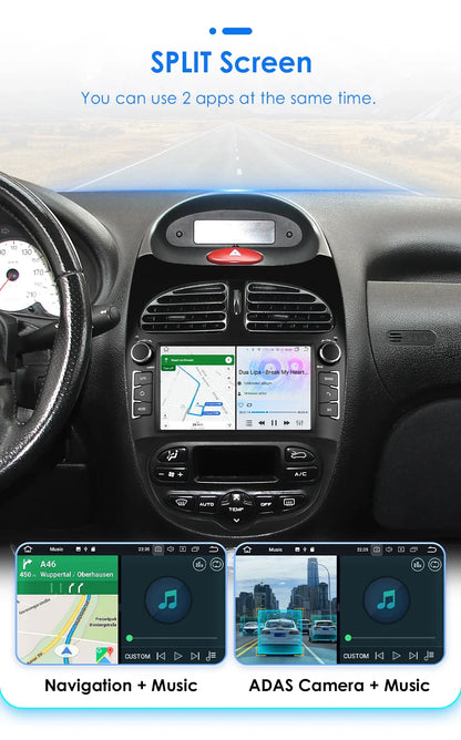 7862 Android Car Radio Player for Peugeot 206 206CC 206SW 2000 -2008 Car Stereo Multimedia Audio Wireless Carplay 7inch headunit