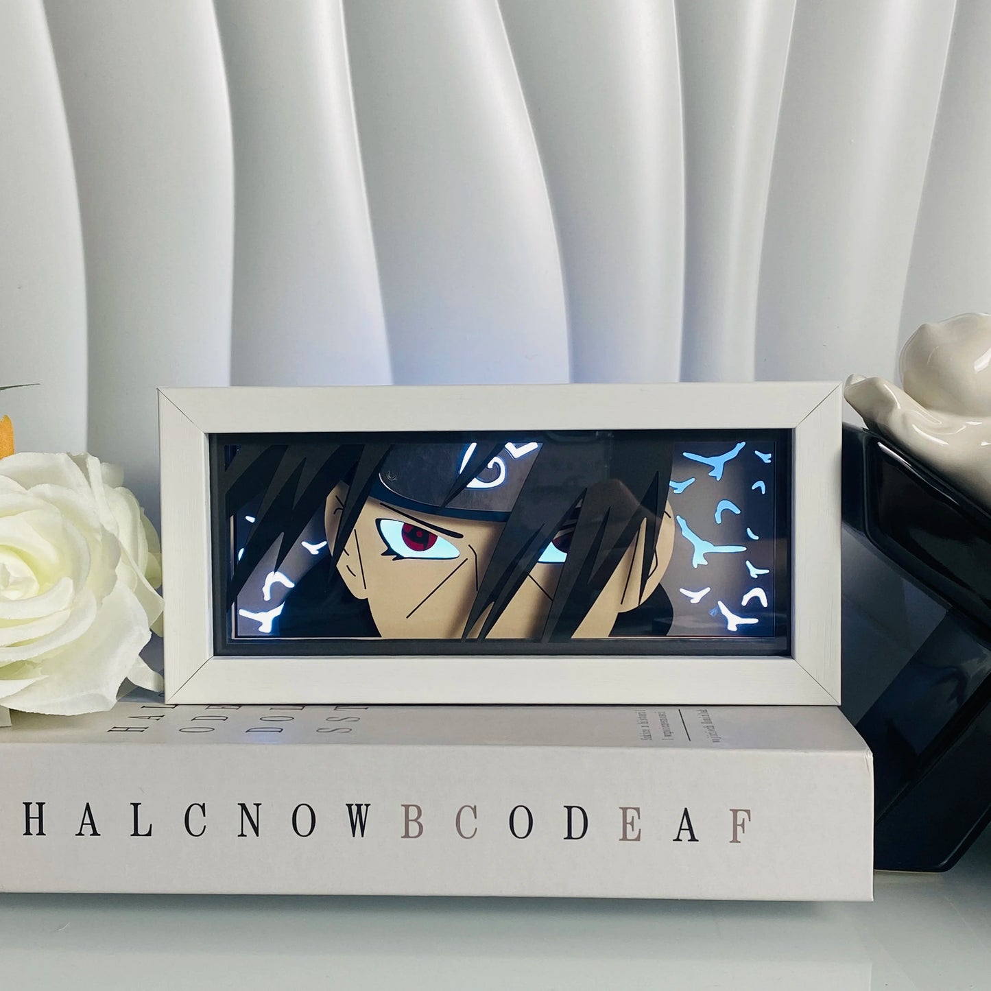 Anime Light Box Paper Cut Shadow Lightbox Wood Frame Nightlight for Child Bedroom Decor Led Night Light 3d Desk Lamp Gifts