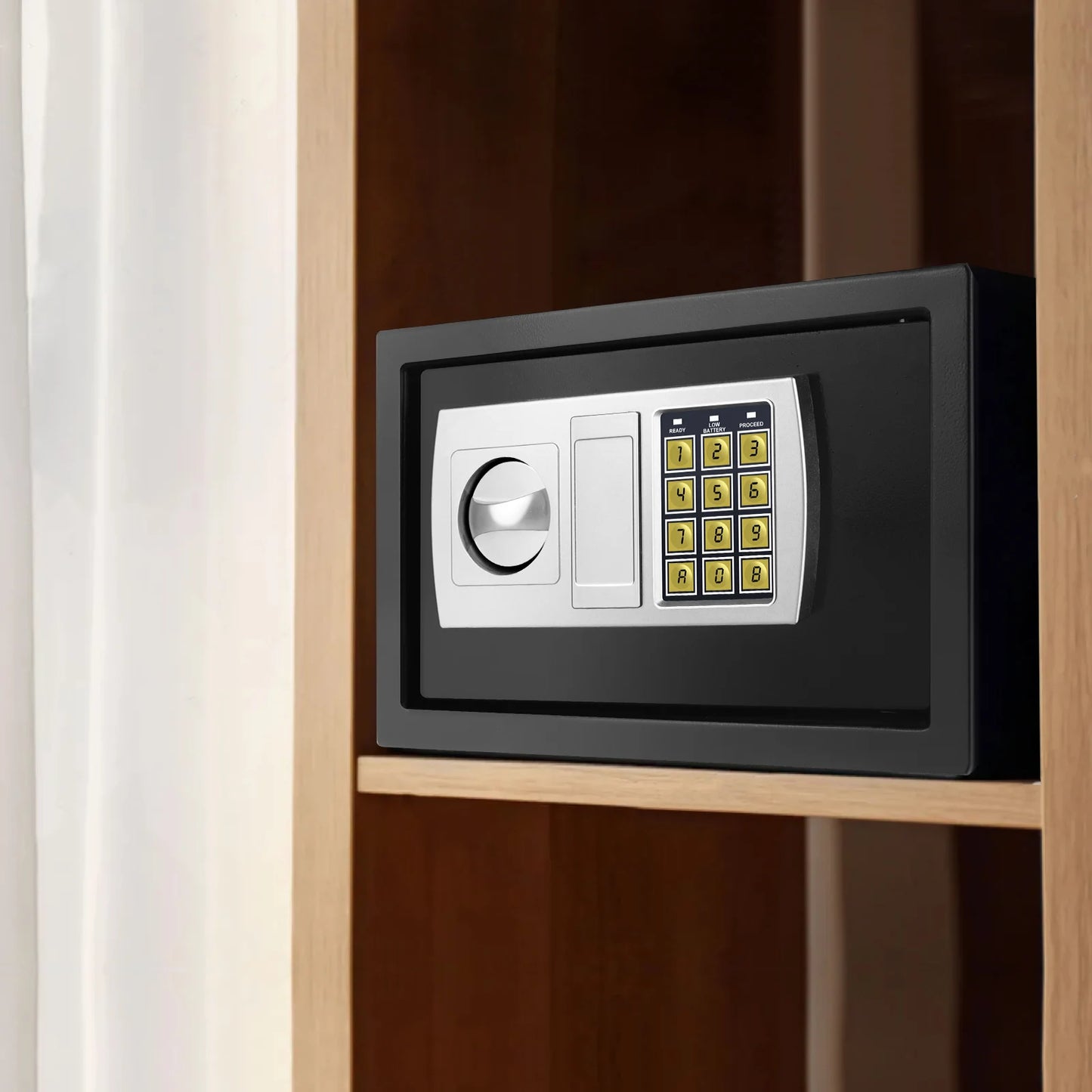 BRlEFNESs Dual Key Digital ock Heavy Duty Steel Anti-Theft Safe for Corporate jlewelry, Camera, file Storage, and Cash