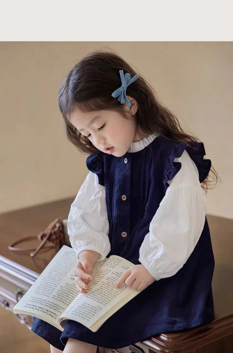 Girls’ 2-Piece Long Sleeve Top & Skirt Set – Soft Spring Autumn Outfit with Elastic Waist, Coordinated Toddler & Kids Clothes