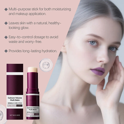 Korean Calcium Volume Multi Balm Stick Collagen Facial Moisturizing Stick Lip Balm Anti-wrinkle Cream Firming Soften Skin Care