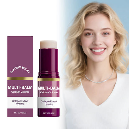 Multi Balm Calcium Volume Firming Skin Hydrating Nourishing Smoothing Collagen Moisturing Stick Suitable for Eyes Neck Face