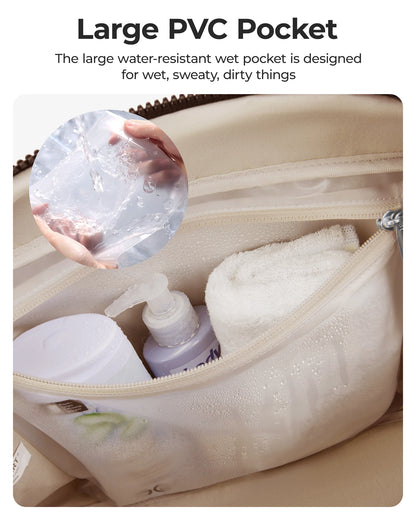 BAGSMART Women Duffle Bag for Travel with Wet Pocket Lightweight Water Resistant Carry on Weekender Gym Bag