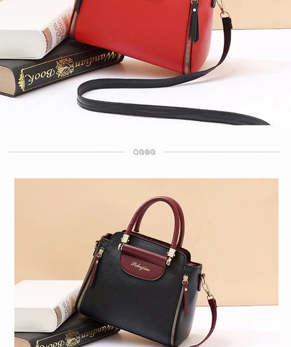 Women Color Block Handbag Large Capacity Tote Bag Fashion Shoulder Crossbody Bag Korean Style Purse